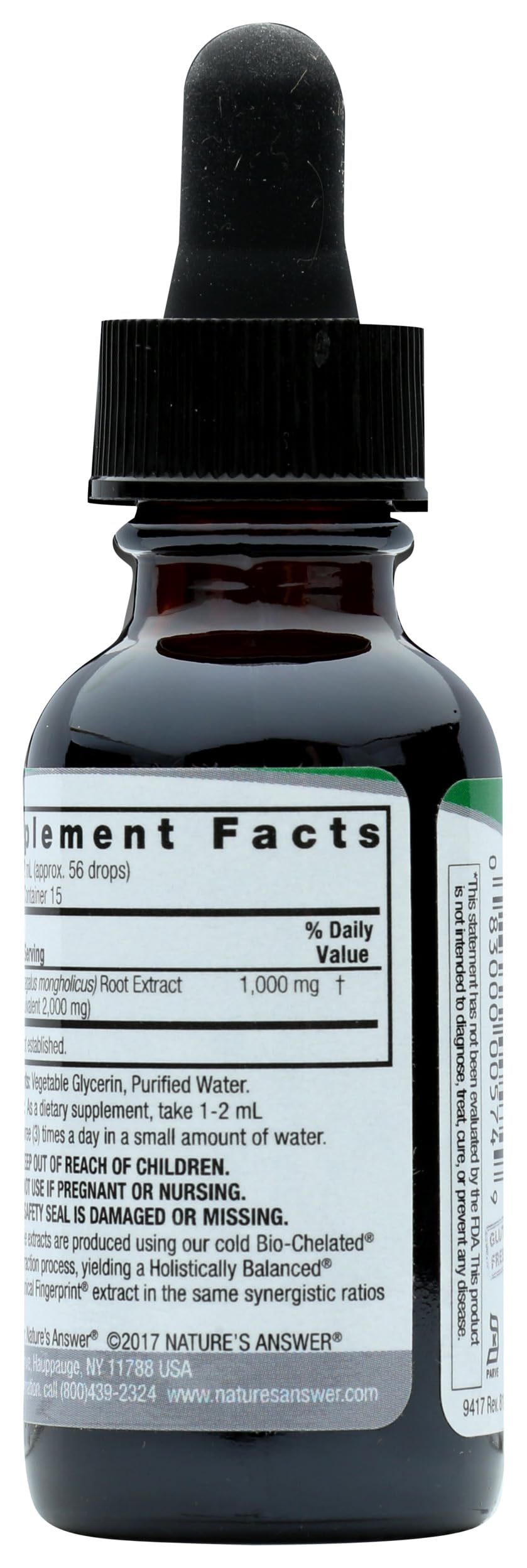Nature's Answer Astragalus Root Alcohol Free Supplement - 1 Fl Oz - image 2