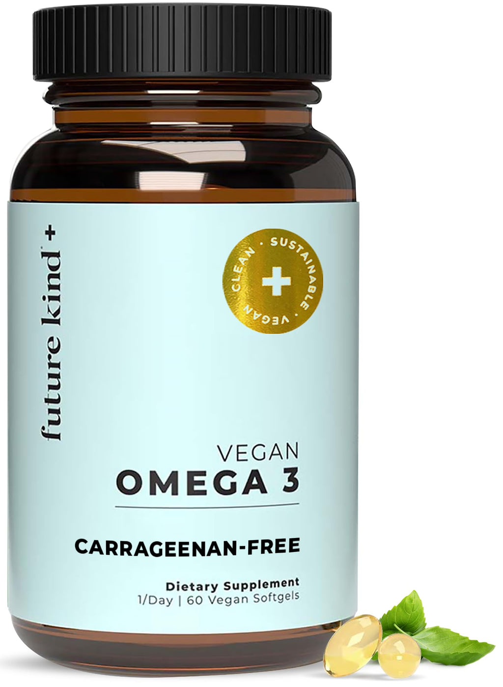 Future Kind Vegan Omega-3 Supplement for Memory & Mobility - 60 Softgels