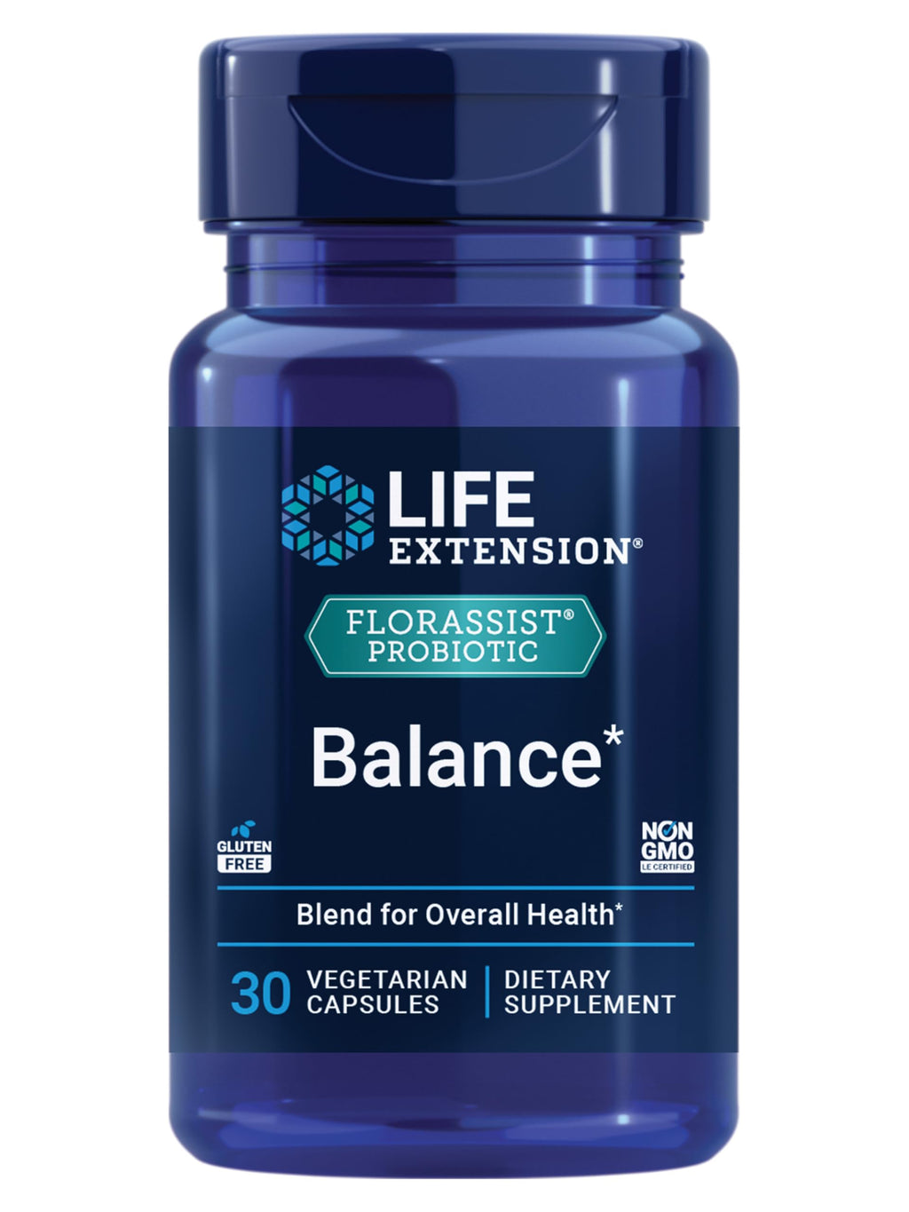 Life Extension FLORASSIST Probiotic Balance 15 Billion CFU - 30 Capsules