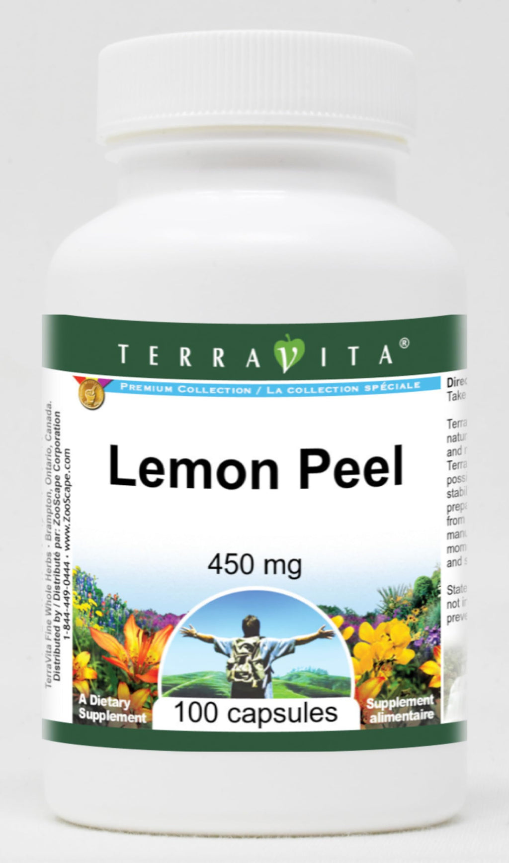 Terravita Lemon Peel - 450 mg (100 Capsules, ZIN: 520677)