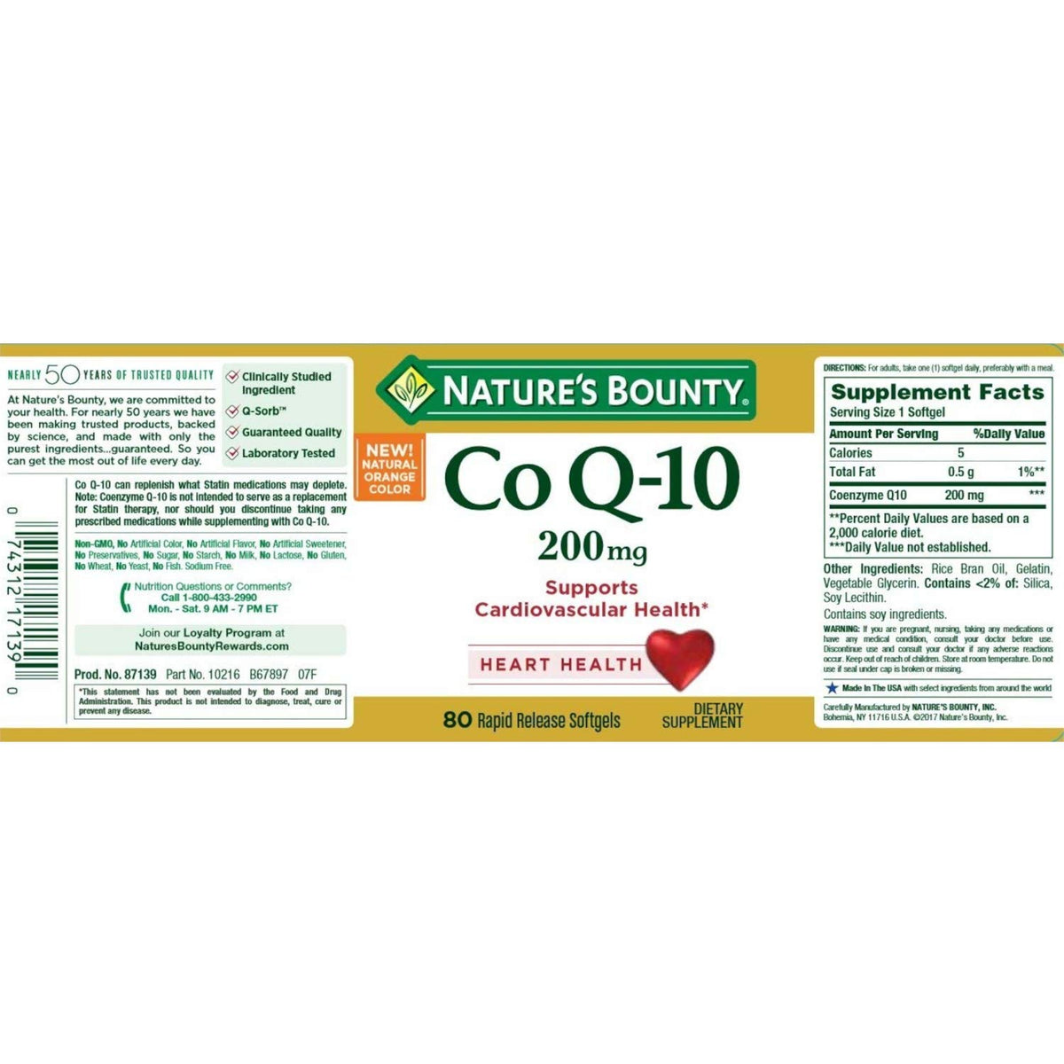Outccogo Nature's Bounty Co Q-10 Extra Strength 200 mg - 240 Softgels - image 2