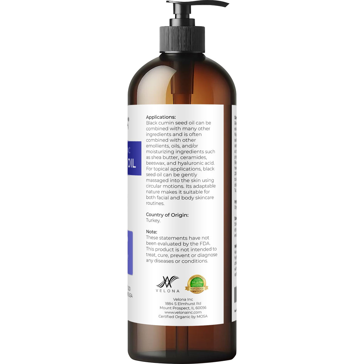 velona USDA Organic Black Cumin Seed Oil - 16 fl oz - image 4
