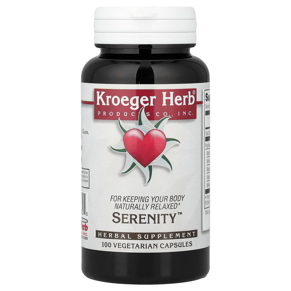 Kroeger Herb Serenity Vegetarian Capsules - 100 Count