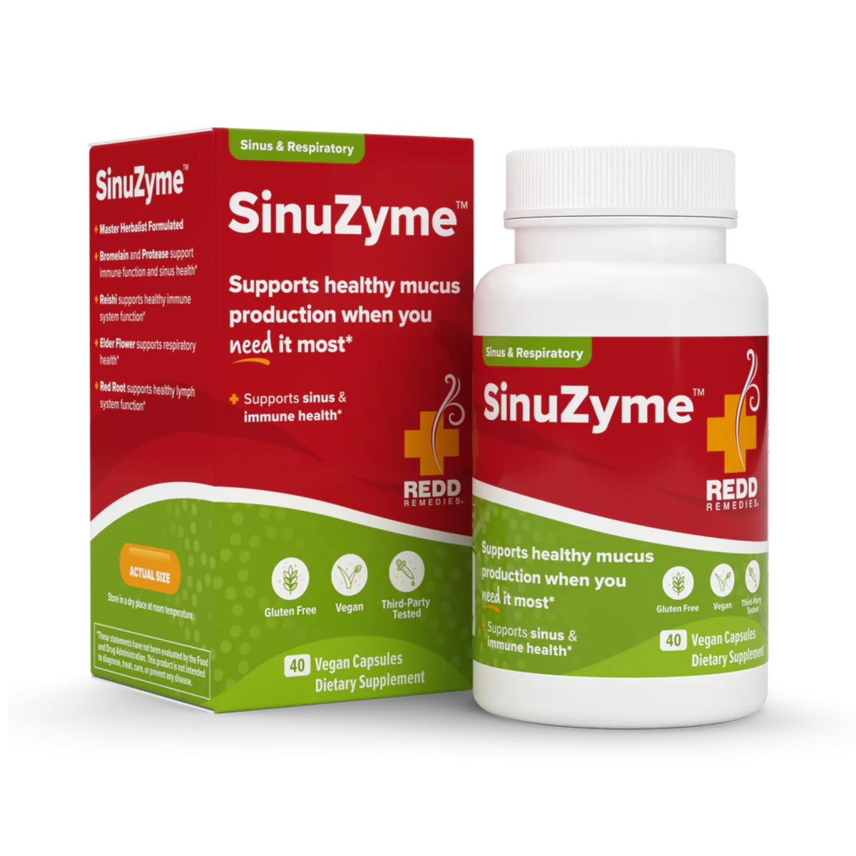 Redd Remedies SinuZyme Sinus Support - 40 Capsules