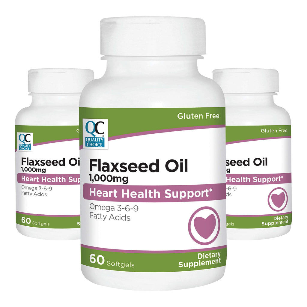 Quality Choice Flaxseed Oil 1000 mg Softgels - 120 Softgels - image 2