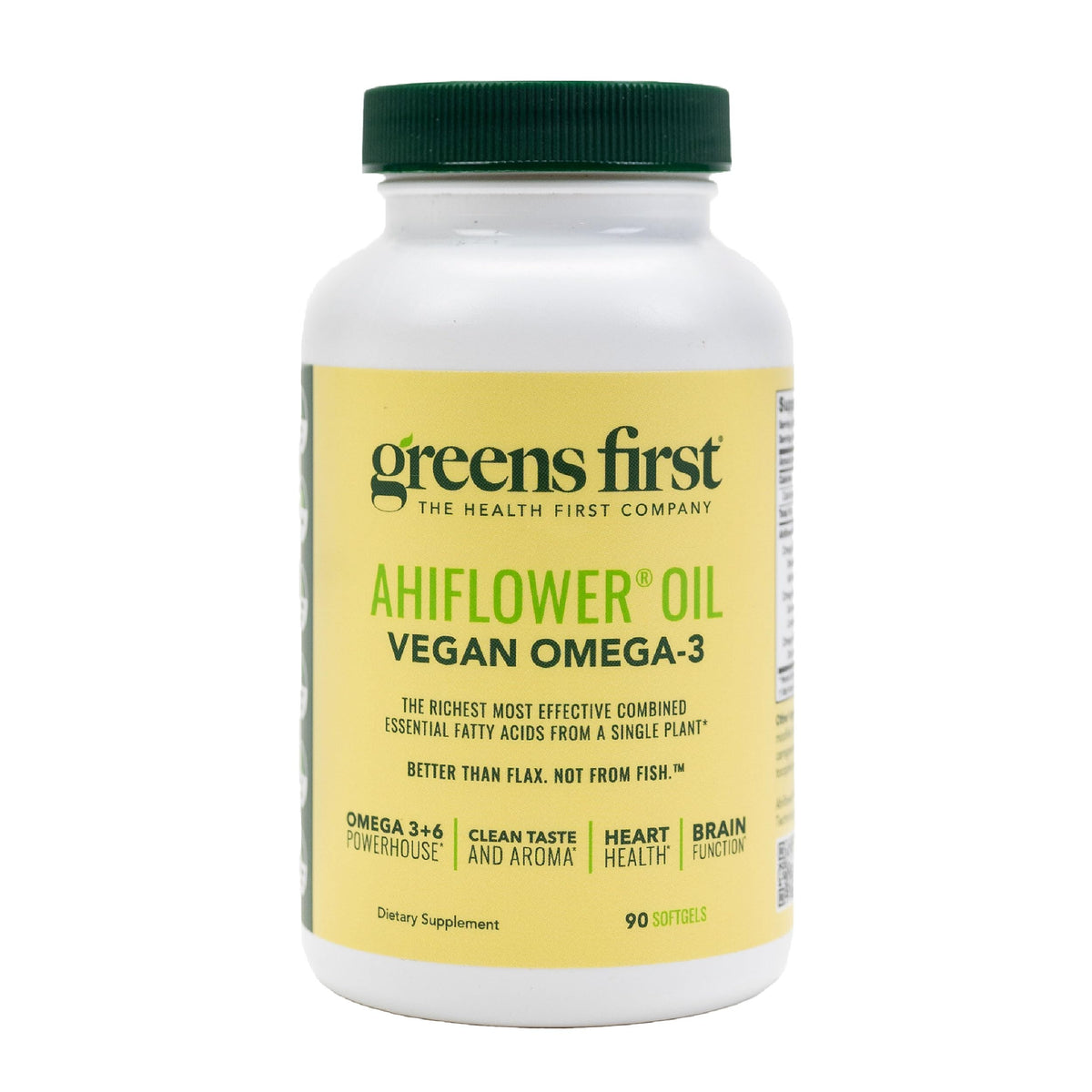 Greens First Ahiflower Oil Plant-Based Omega-3 - 90 Softgels