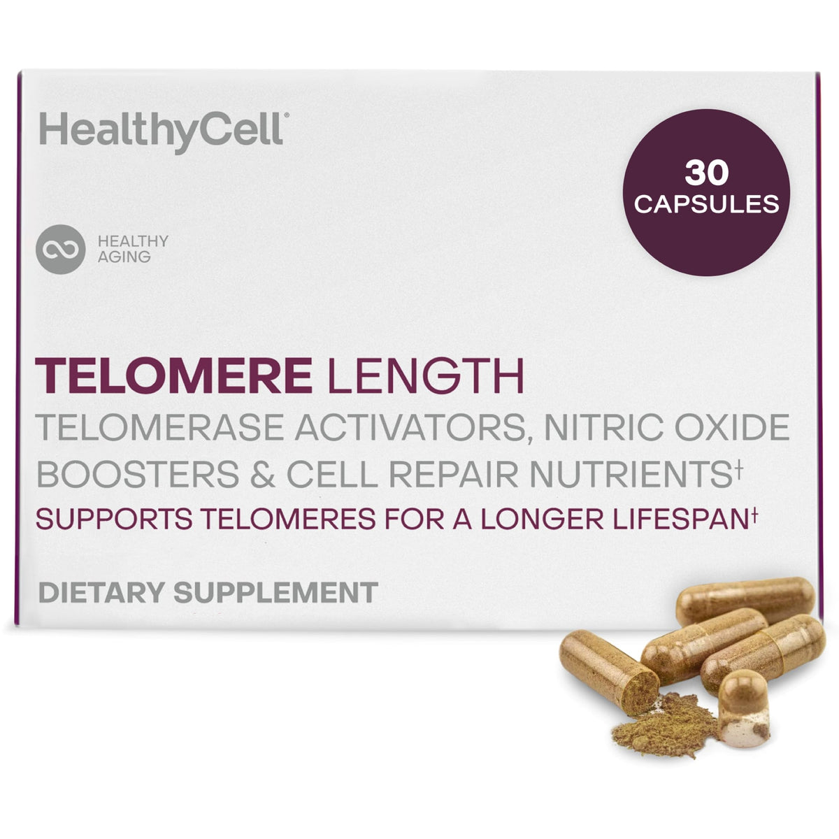 HealthyCell Telomere Length Supplement with AC-11 - 30 Capsules