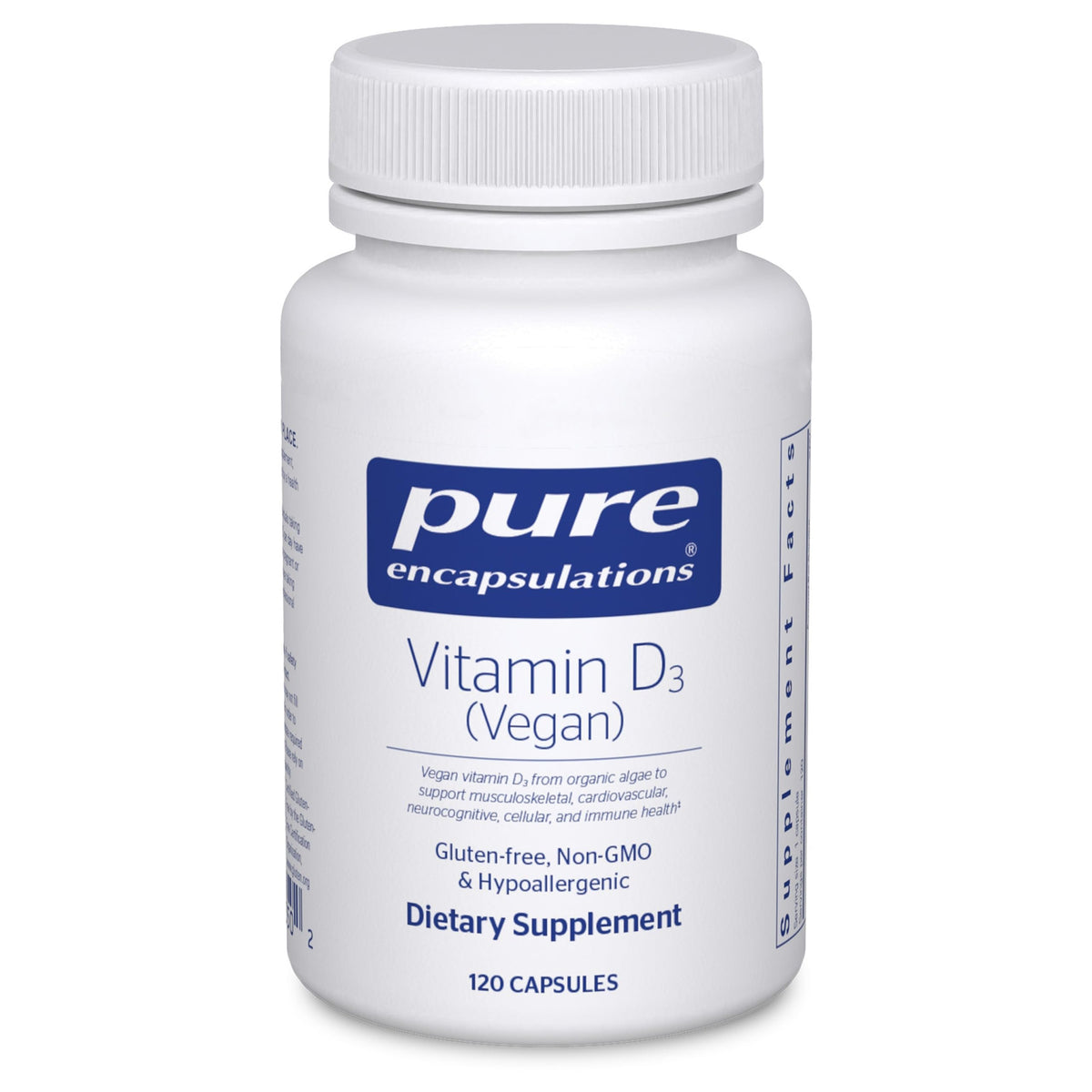 Pure Encapsulations Vitamin D3 Vegan - 120 Capsules