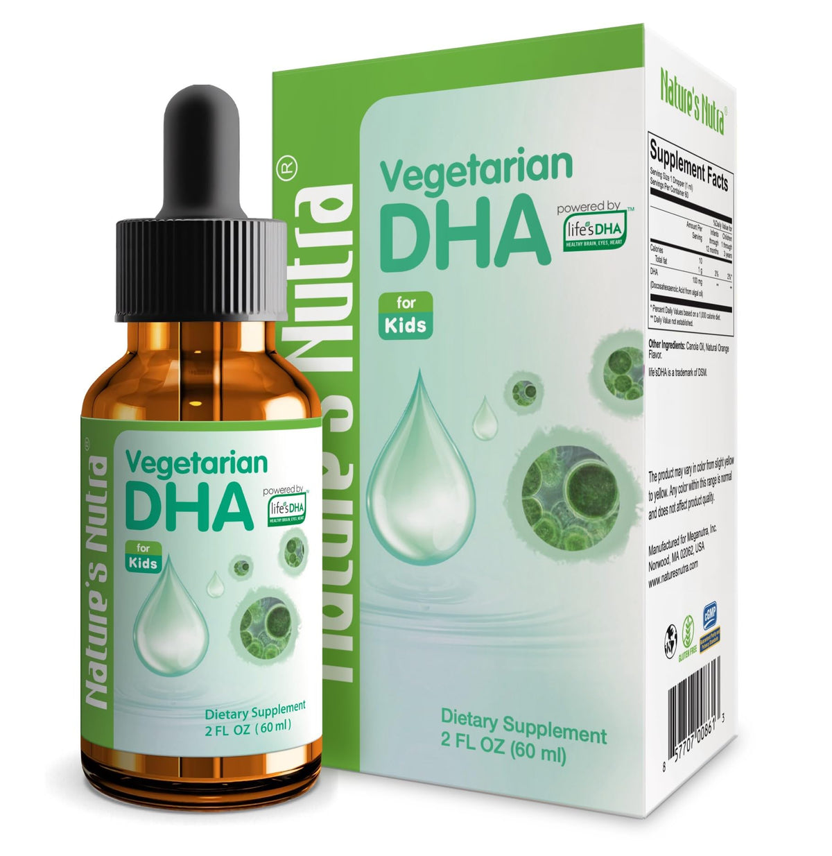 Nature's Nutra Vegetarian DHA Liquid for Kids - 2 Fl Oz