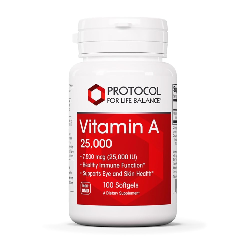 PROTOCOL FOR LIFE BALANCE Vitamin A 25,000 IU Eye Health - 100 Softgels