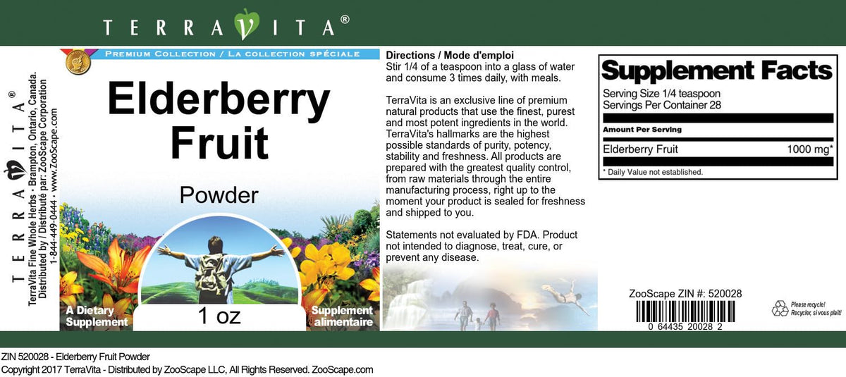 Terravita Elderberry Fruit Powder - 3 oz (3 Pack) - image 2