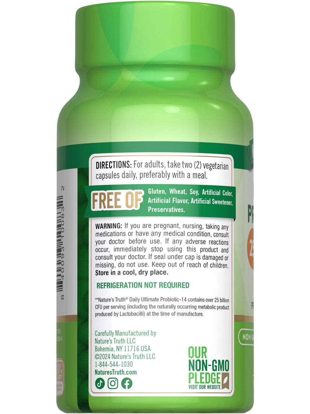 Nature's Truth Probiotics for Men and Women 25 Billion CFU - 60 Capsules - image 7