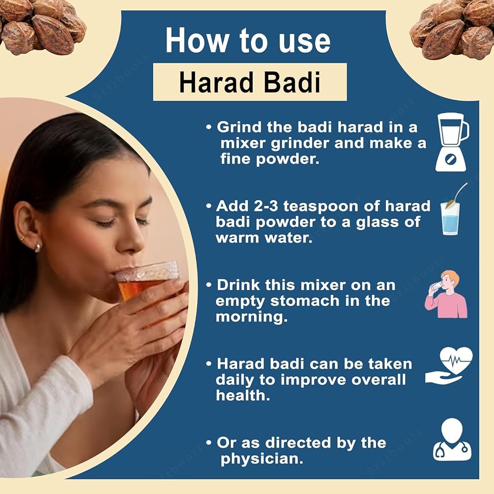 Generic Harad Badi Whole Yellow Terminalia Chebula Haritaki - 200g - image 4