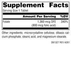 Source Naturals Folic Acid 800 mcg - 200 Vegetarian Tablets - image 2