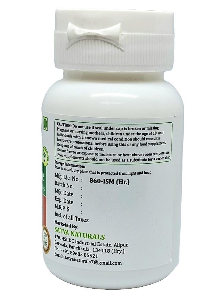 Satya Naturals Shilajit Forte Capsules 500 mg. 60 Veg. Capsule