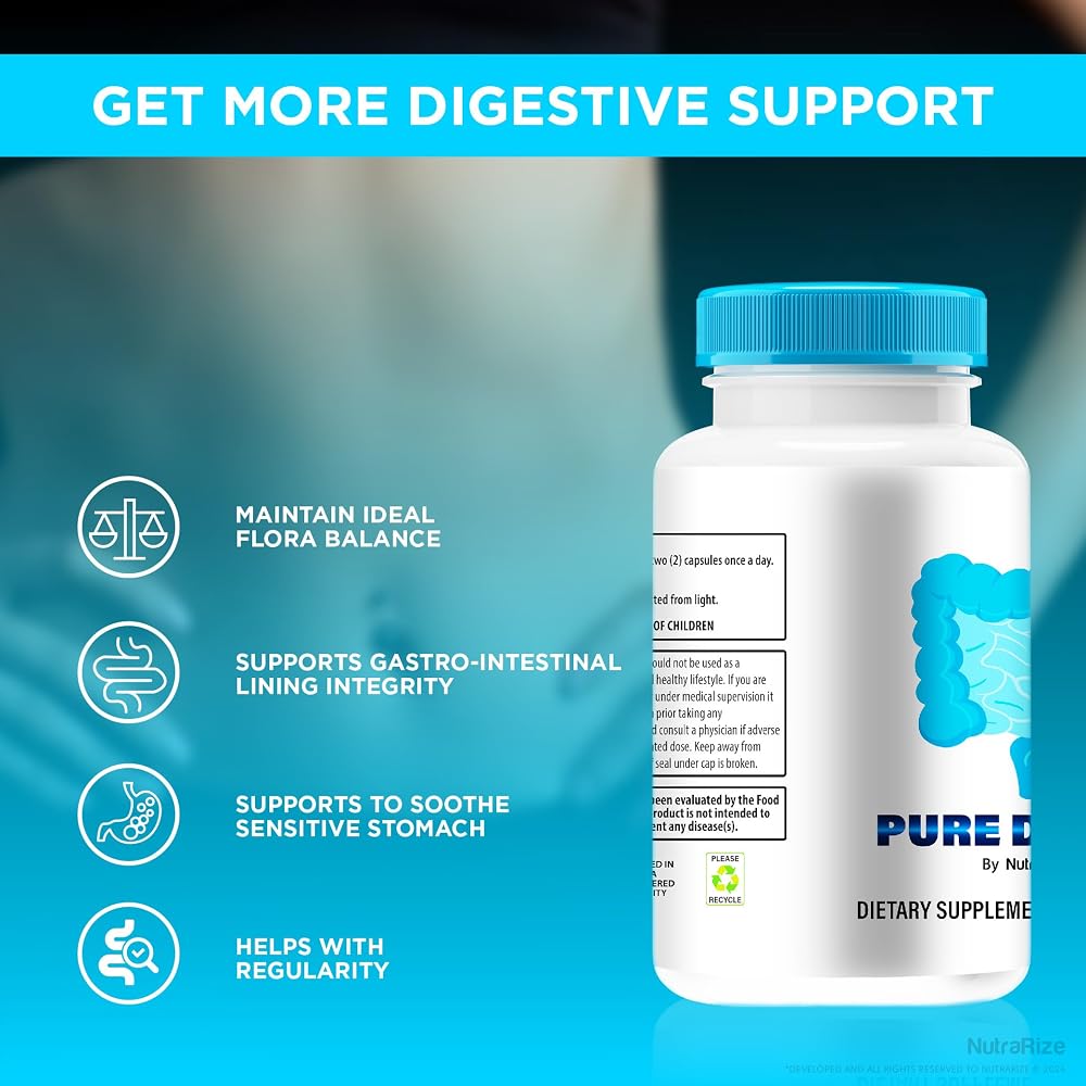 NutraRize Pure Digest Capsules for Digestive Health - 60 Capsules - image 7