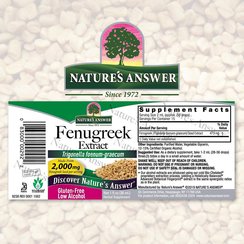 Nature's Answer Fenugreek Seed Extract 2000mg - 2 Pack - image 2