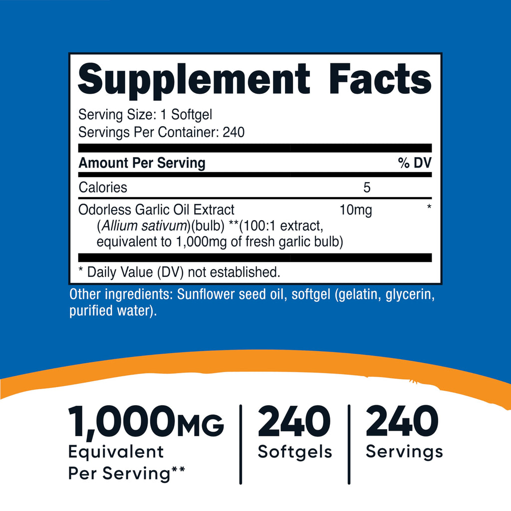 Nutricost Garlic 1000mg