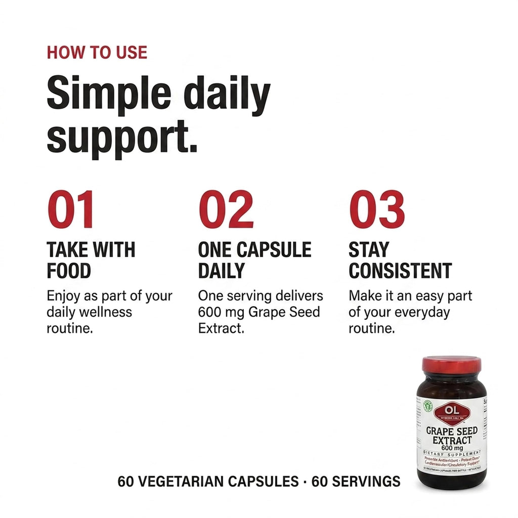 Olympian Labs Grape Seed Extract 600mg - 60 Capsules - image 6