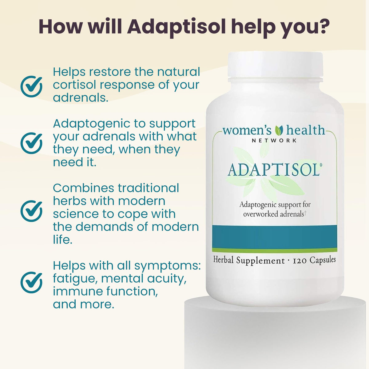 Women's Health Network Adaptisol Adrenal Support - 120 Capsules - image 3