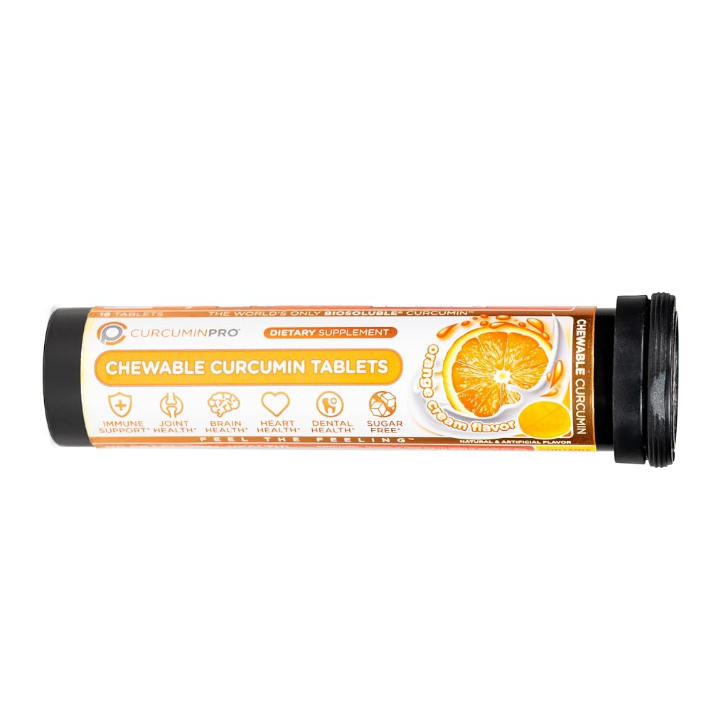curcuminpro Chewable Tablets BioSoluble Organic Turmeric Curcumin - 18 Count