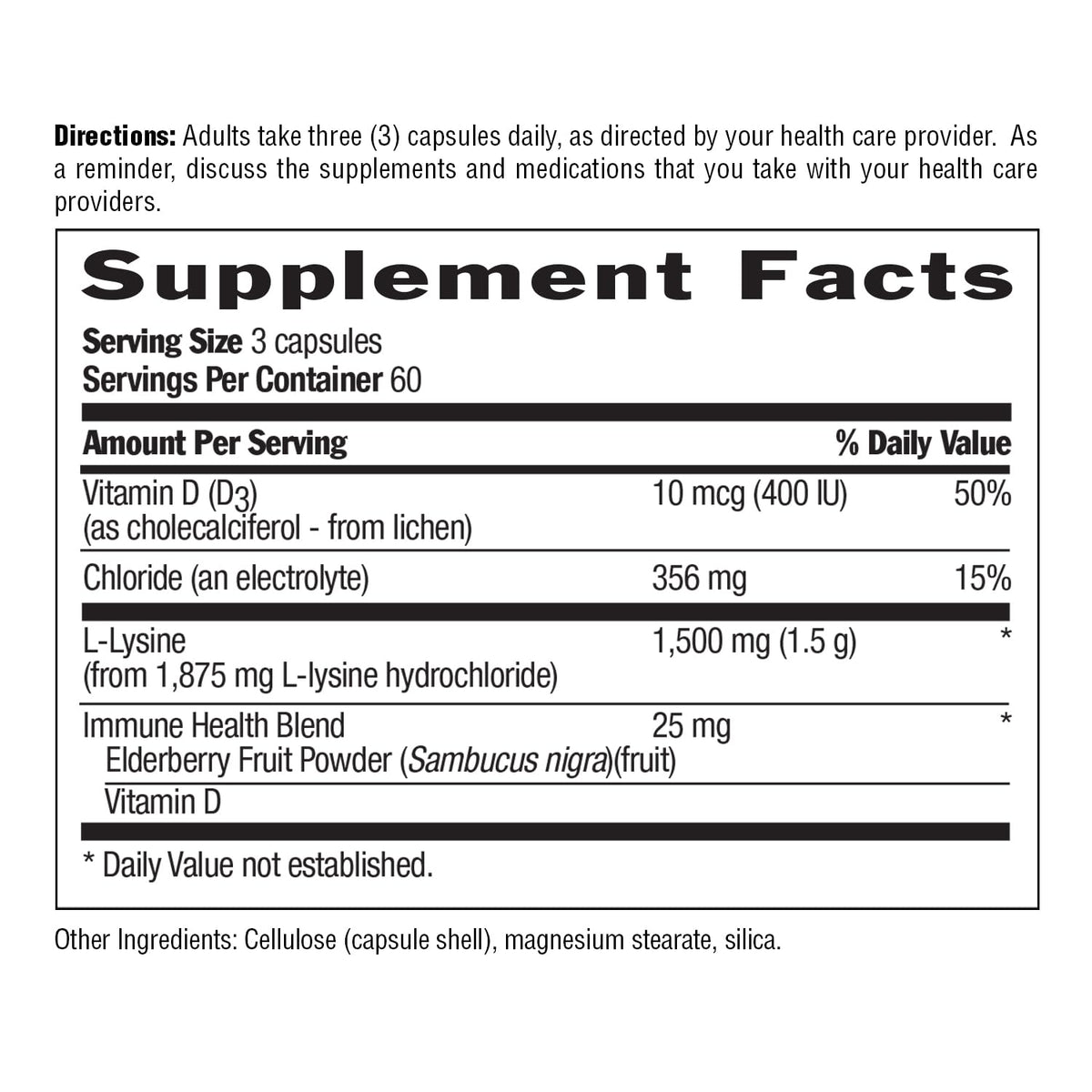 Country Life L-Lysine Advanced 1500 mg with Vitamin D3 - 180 Capsules - image 4