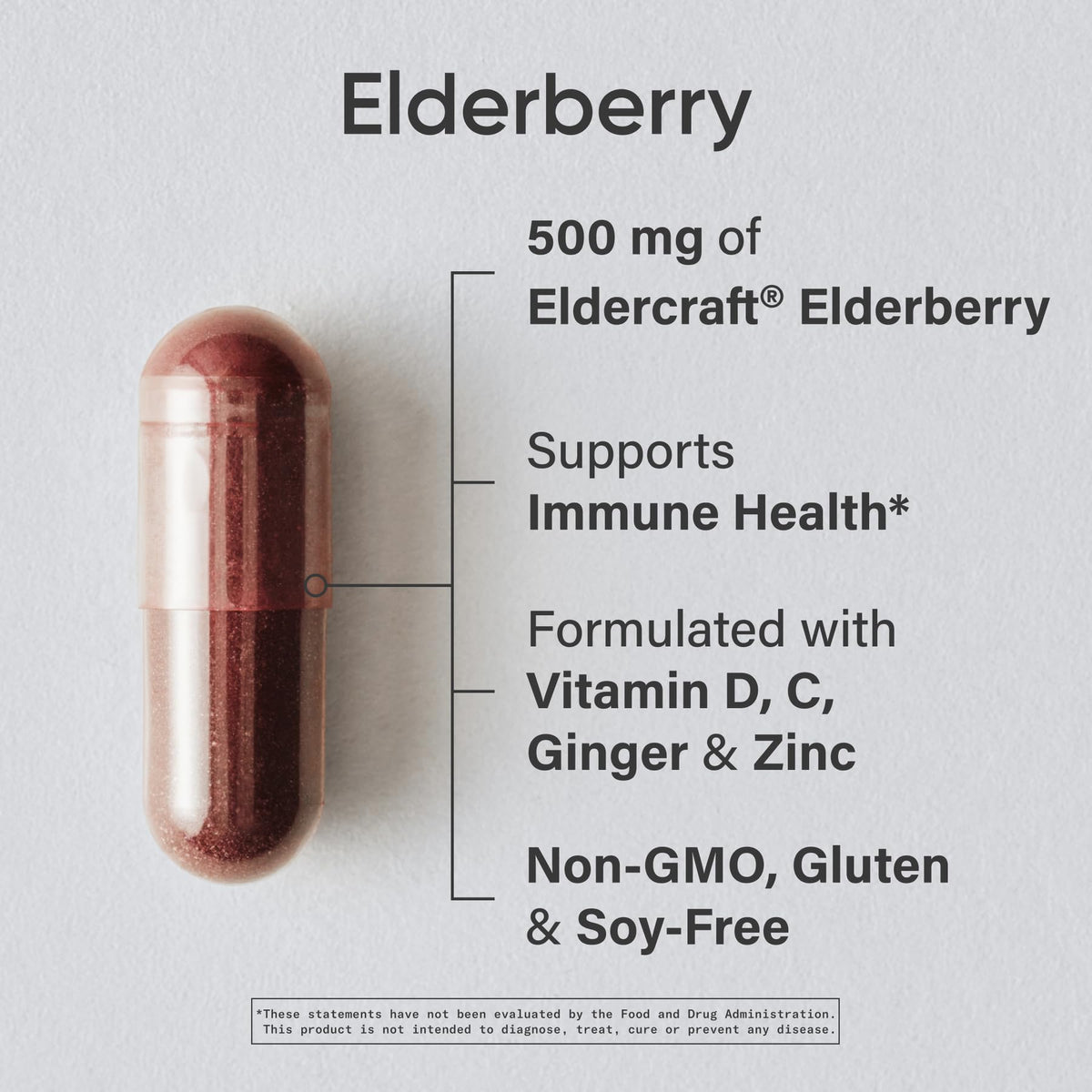 Sports Research Elderberry Immunity Formula with Zinc - 60 Capsules - image 2
