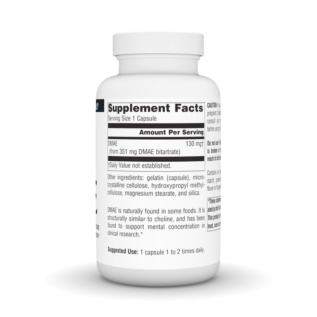 Source Naturals DMAE 351 mg Mental Concentration - 200 Capsules - image 2