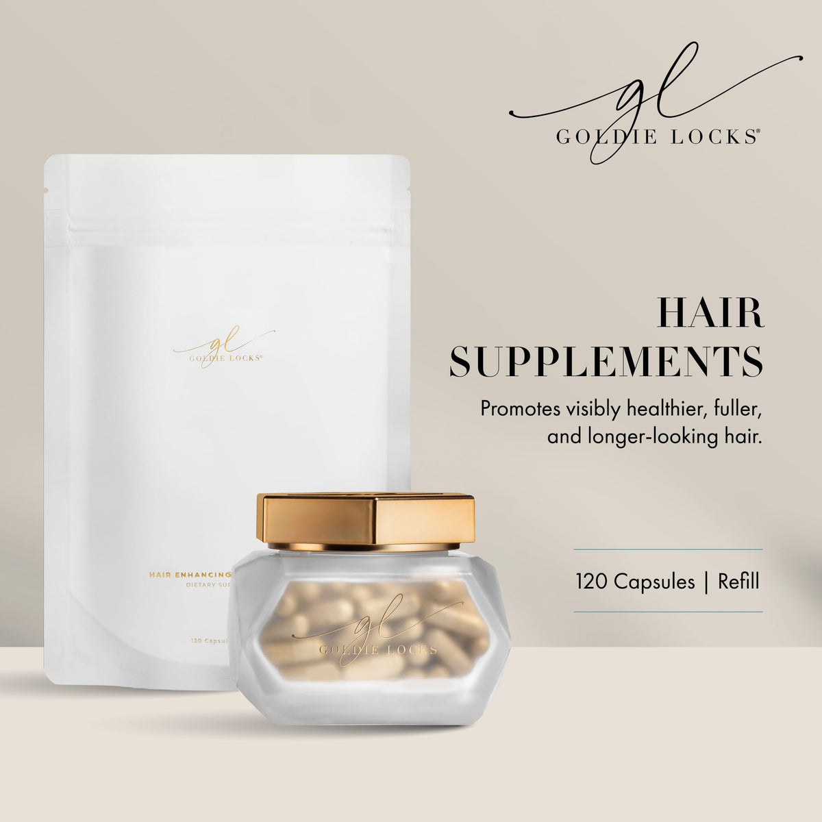 Goldie Locks Hair Growth Supplements Original Formula - 120 Capsules - image 2