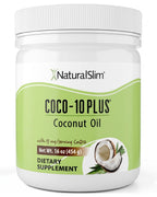 NaturalSlim Coco-10 Plus Coconut Oil with CoQ10 - 16 Fl Oz