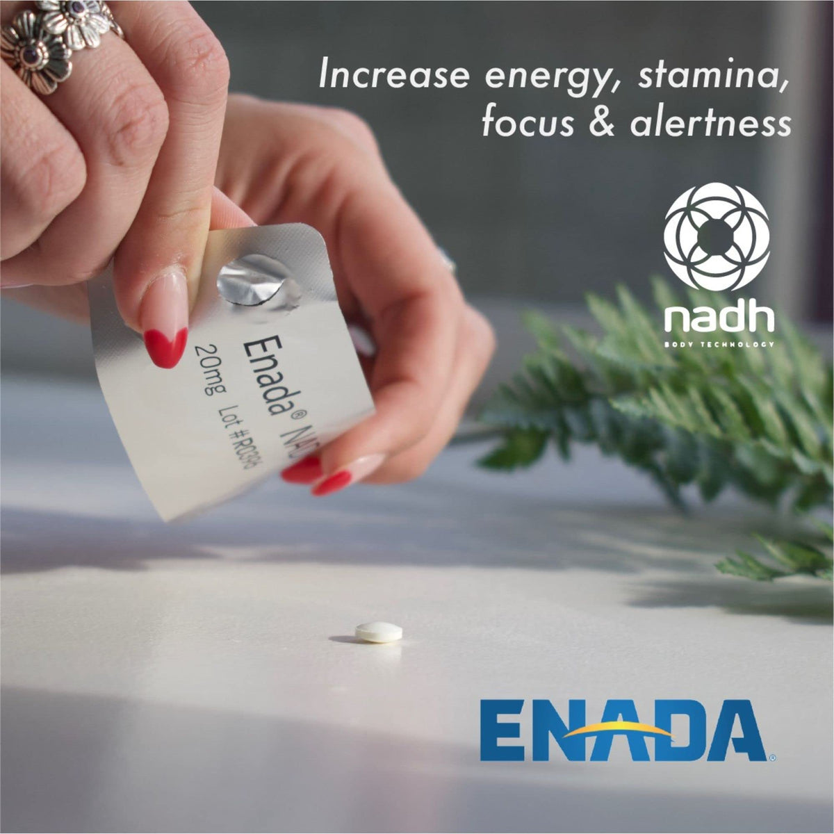 ENADA 20x NADH Supplement for Energy & Mental Focus - 30 Lozenges - image 4