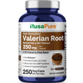 NusaPure Valerian Root 250mg - 250 Vegetarian Capsules