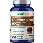 NusaPure Valerian Root 250mg - 250 Vegetarian Capsules
