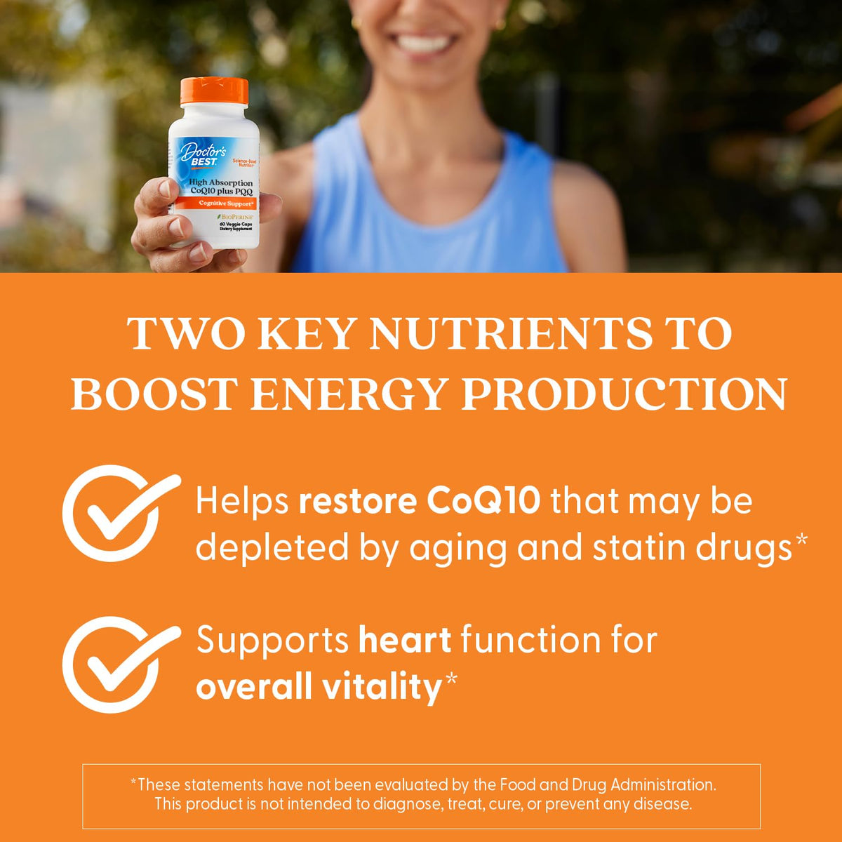 Doctor's BEST High Absorption CoQ10 with PQQ - 60 Vegetarian Capsules - image 5