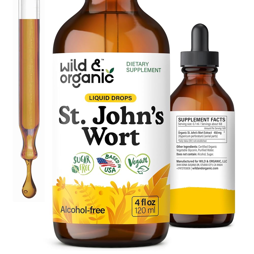 Wild & Organic St Johns Wort Tincture - Organic St. Johns Wort Herb