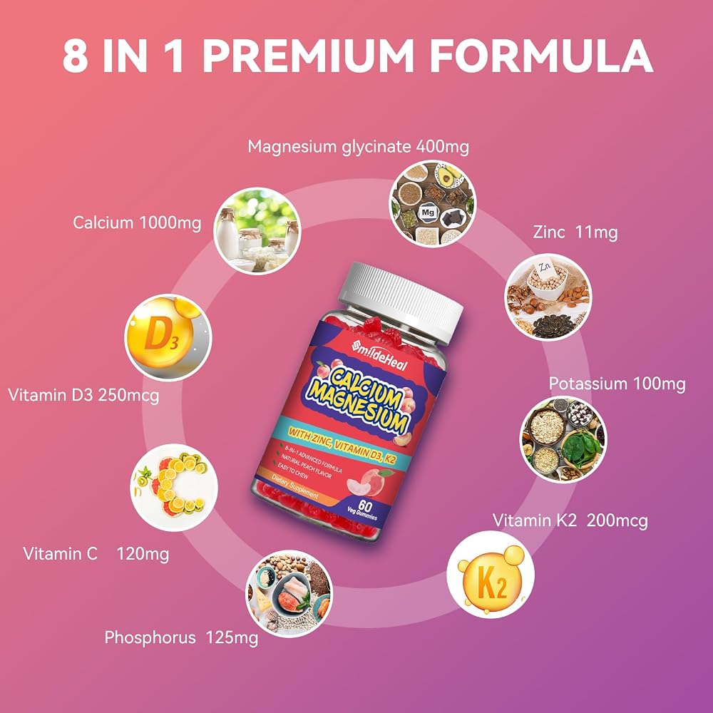 SmildeHeal Calcium Magnesium Gummies 600MG