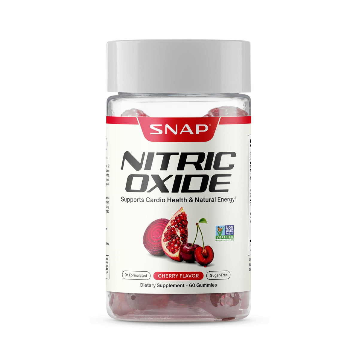 Snap Supplements Nitric Oxide Beet Root Gummies Cherry - 60 Gummies