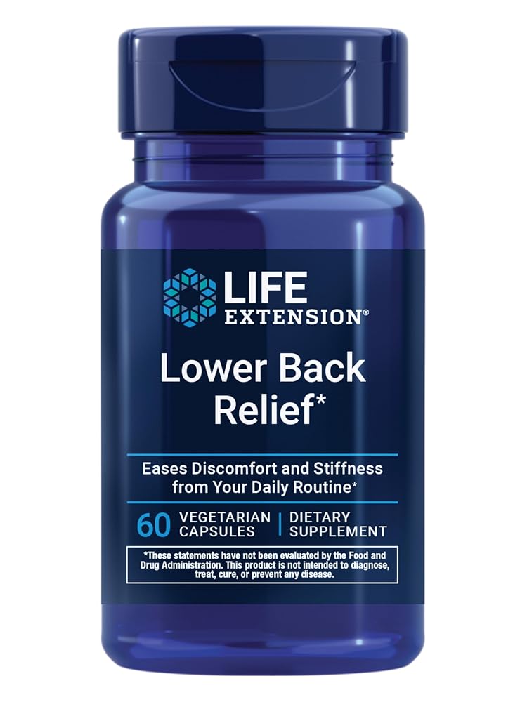 Life Extension Lower Back Relief Chinese Chaste Tree - 60 Capsules