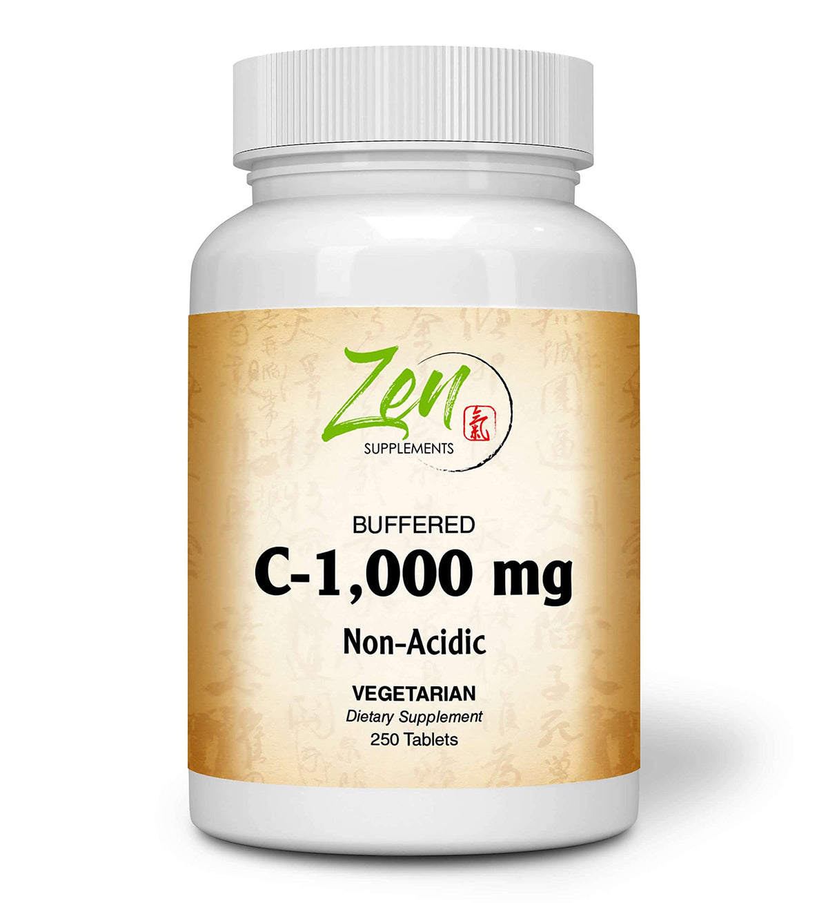 Zen Supplements Buffered Vitamin C 1000mg - 250 Tablets