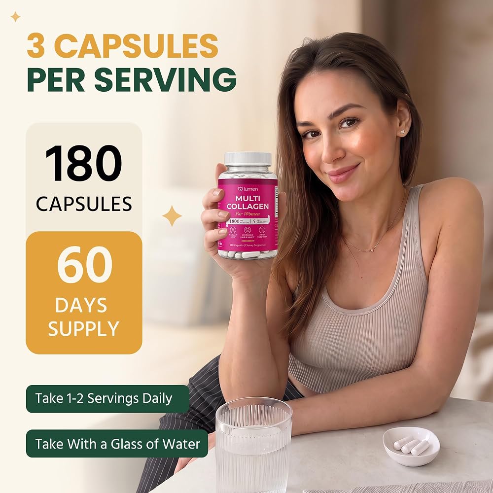 Lumen Naturals Multi Collagen for Women - 180 Capsules - image 5