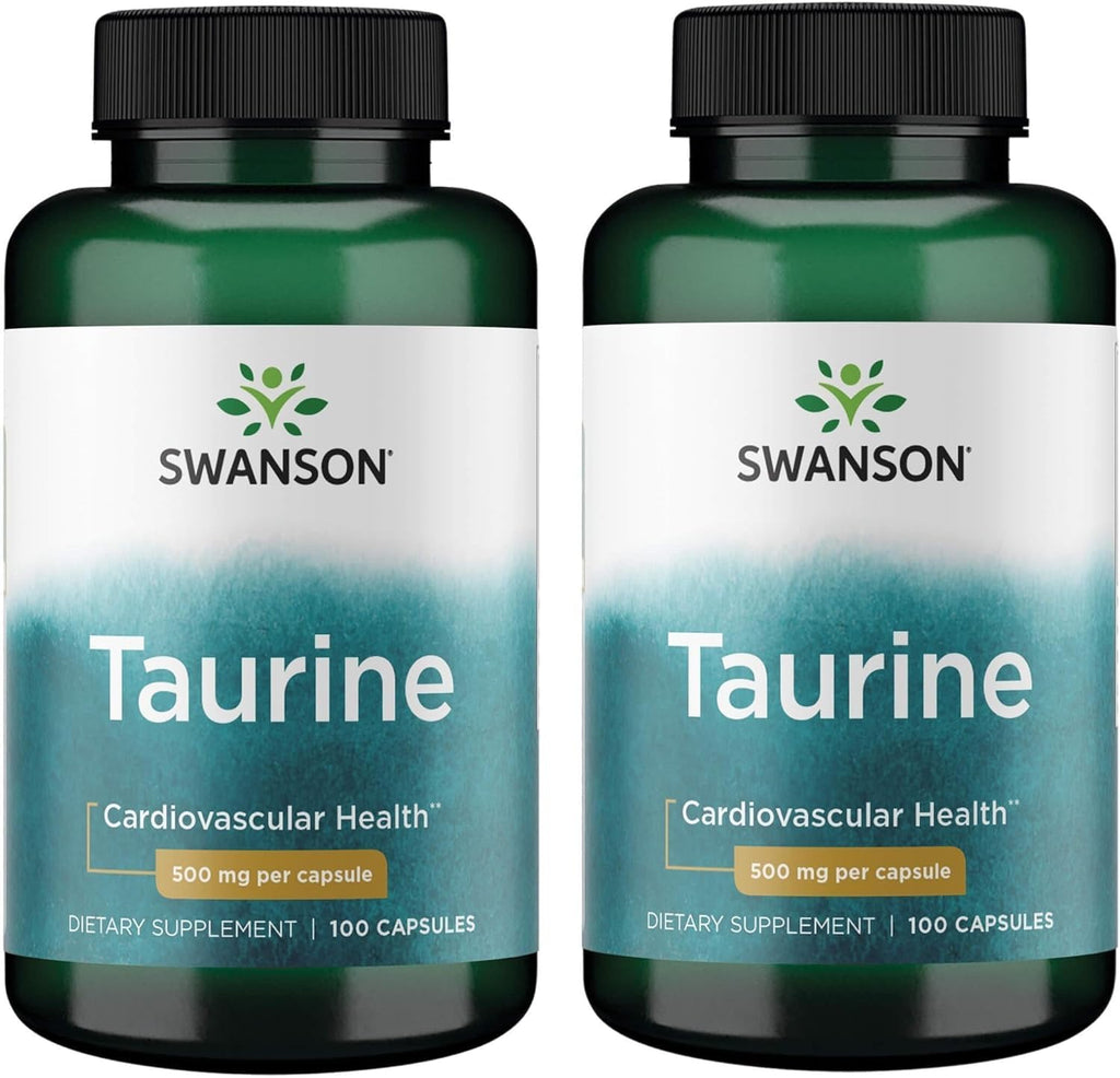 Swanson Taurine Amino Acid Energy & Electrolyte 500 mg - 200 Capsules