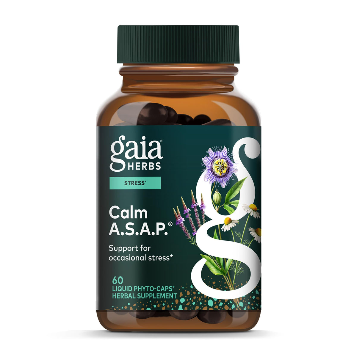 Gaia Herbs Calm A.S.A.P. Stress Support - 60 Vegan Capsules