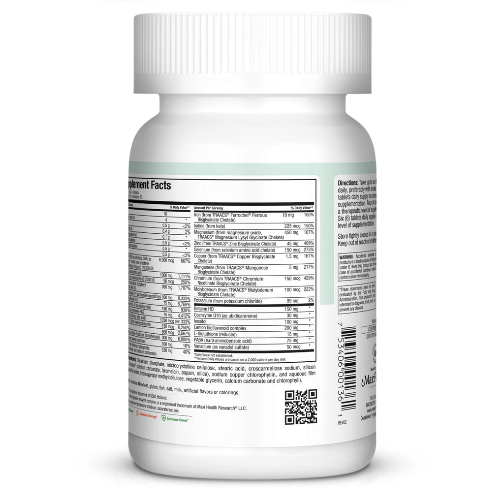 Maxi Health Supreme - High Potency Multivitamin & Mineral Supplement