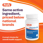 Rugby Vitamin D3 2000 IU with Calcium - 100 Tablets - image 2