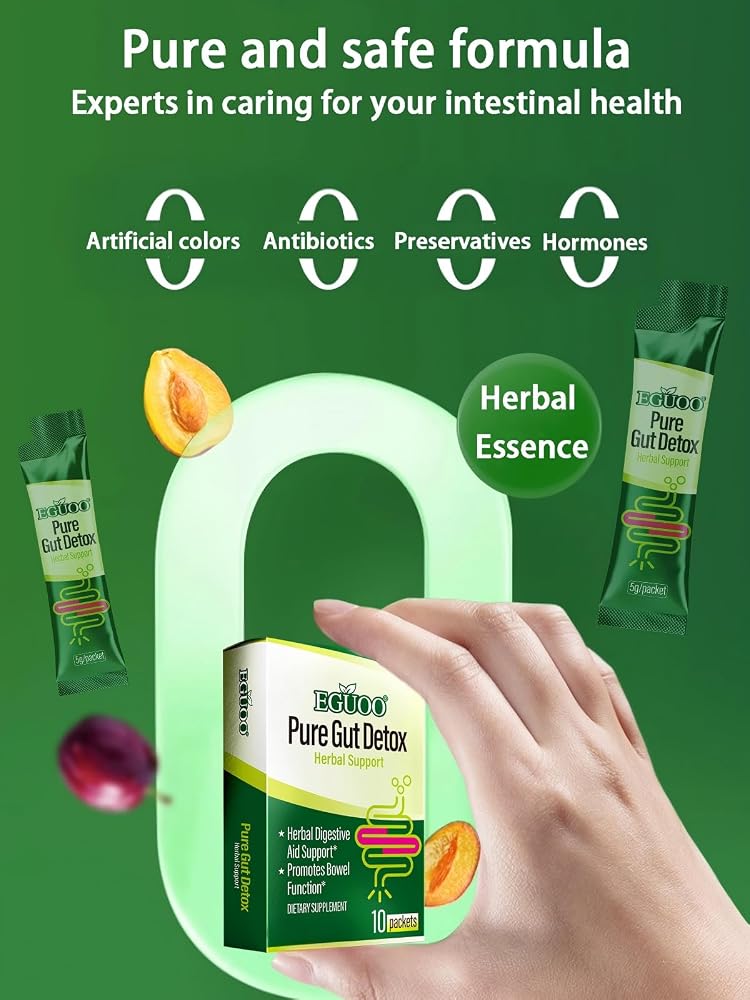 EGUOO Pure Gut Detox Powder Digestive Support - 10 Packets - image 4