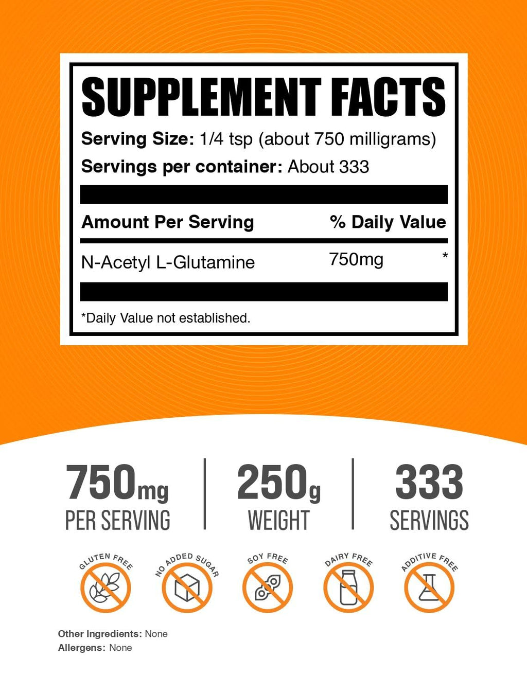 BulkSupplements.com N-Acetyl L-Glutamine, NALG Powder