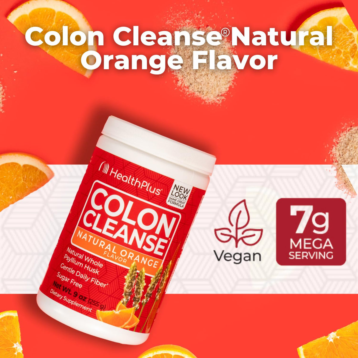 Health Plus Colon Cleanse Fiber Powder Orange - 9 oz - image 8