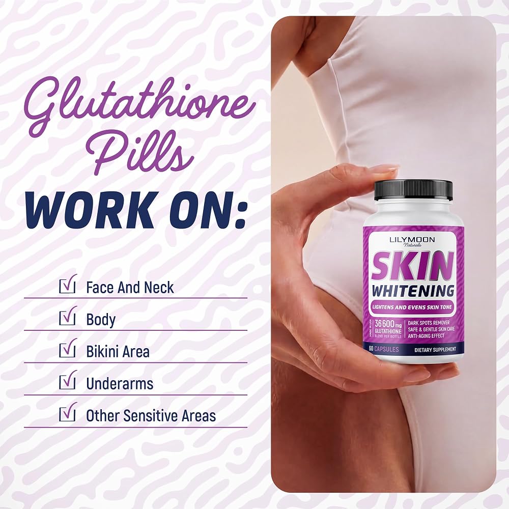 LILYMOON Glutathione Whitening Pills Skin Lightening - 60 Capsules - image 5