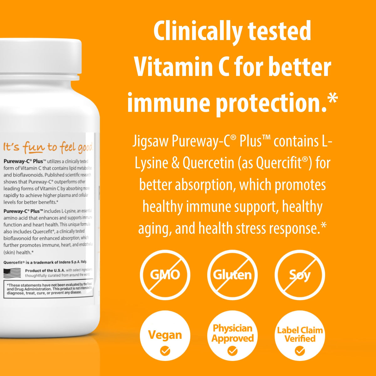 Jigsaw Health Pureway-C Plus Vitamin C with L-Lysine - 120 Capsules - image 4