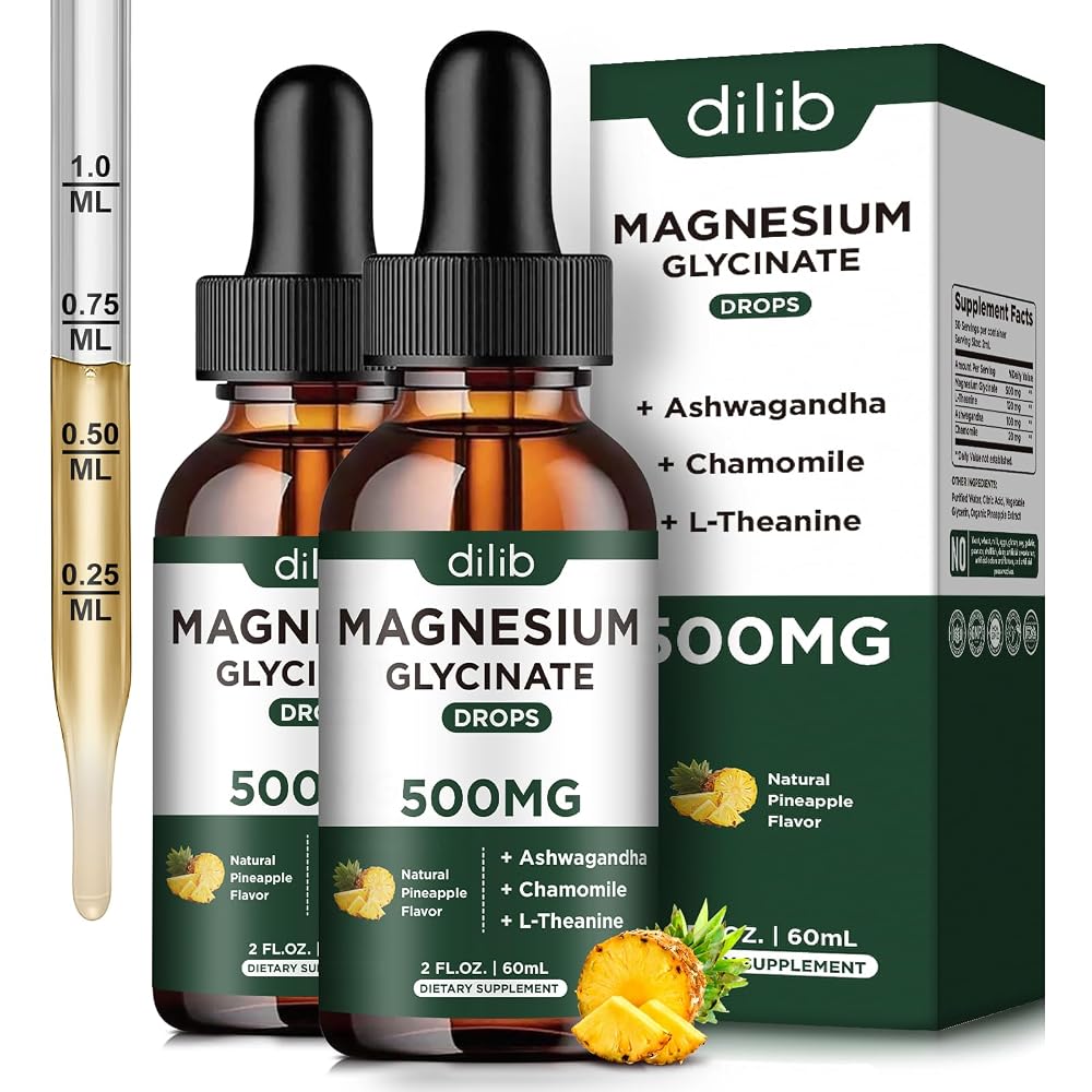 dilib Magnesium Glycinate Supplement, Magnesium Liquid Drops